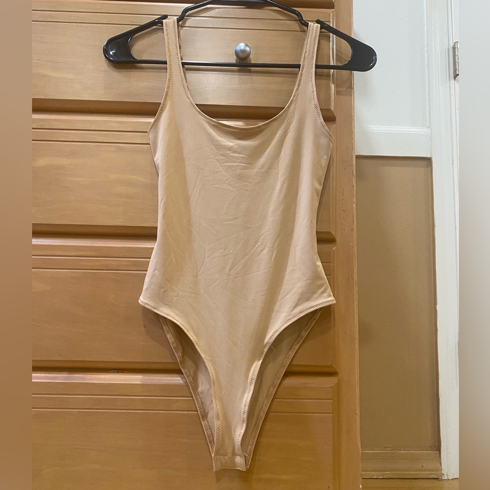 Zara tan balletcore bodysuit size XS-S good condition